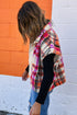 Mountain Trail Cozy Plaid Sherpa Fleece Sleeveless Puffer Vest